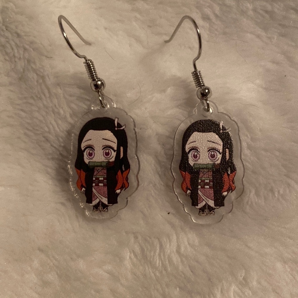Demon slayer nezuko earrings